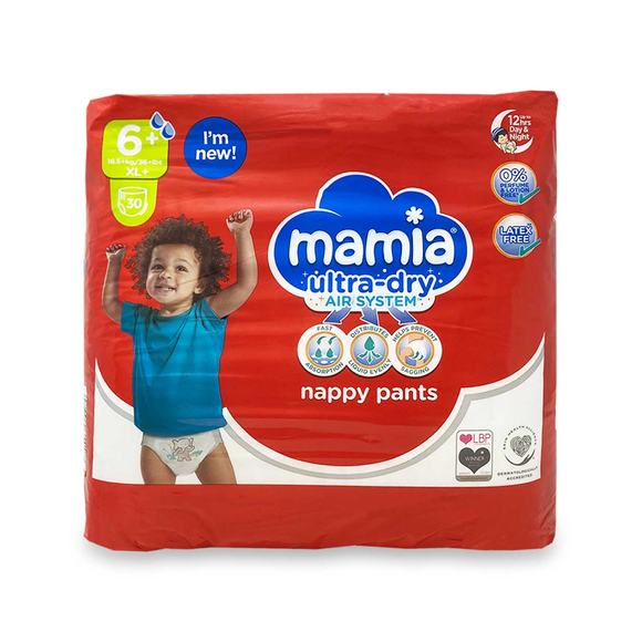 Mamia Ultra-dry XL+ Nappy Pants - Size 6+ 30 Pack